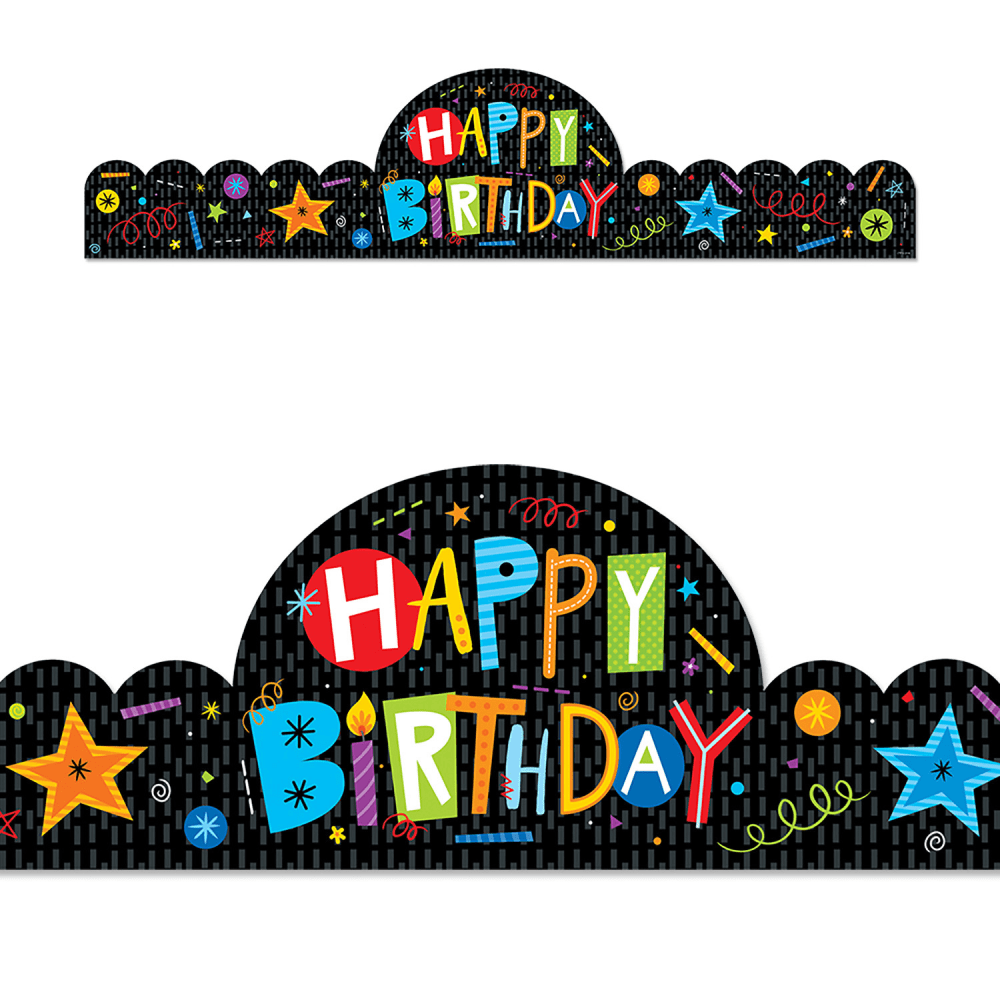 Creative Teaching Press Happy Birthday Crowns, 24in x 6-1/2in, Multicolor, Pack Of 30 Crowns MPN:CTP2817