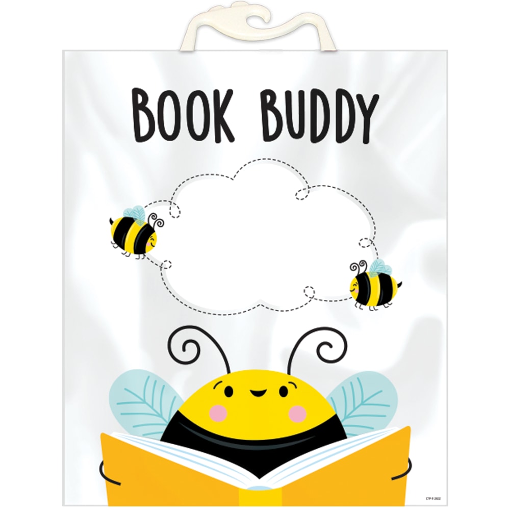Creative Teaching Press Book Buddy Bags, 10-1/2in x 12-1/2in, Busy Bees Bee a Reader, Pack Of 6 Bags MPN:CTP10838