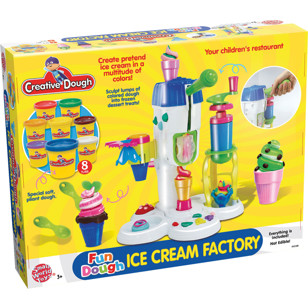 Small World Toys Creative Dough Fun Dough Activity Set, Ice Cream Factory, Set Of 6 Tubs Of Dough MPN:SWT9721300