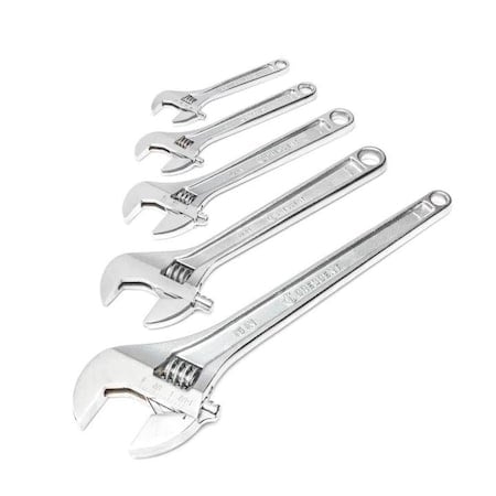 Adj Wrench Set, 6 in, 8 in, 10 in, 12 in, 15 in MPN:AC5PC