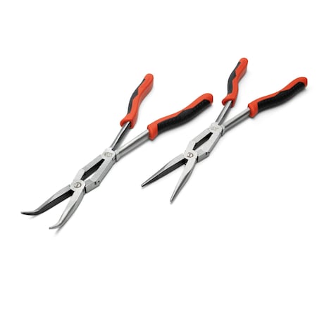2 Piece X2 Straight and Bent Long Nose Dual Material Plier Set MPN:PSX204C-06