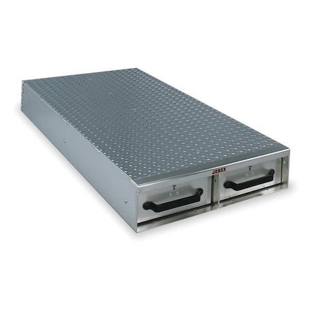 2 Drawer Long Floor Heavy-Duty Aluminum Drawer Storage 24
