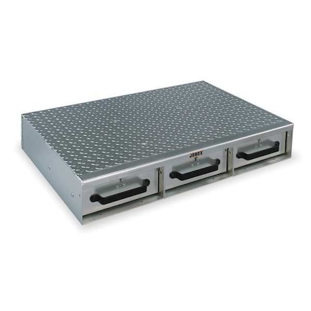 3 Drawer Short Floor Heavy-Duty Aluminum Drawer Storage 36