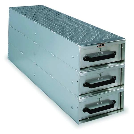 3 Drawer Long Stacked Heavy-Duty Aluminum Drawer Storage 12
