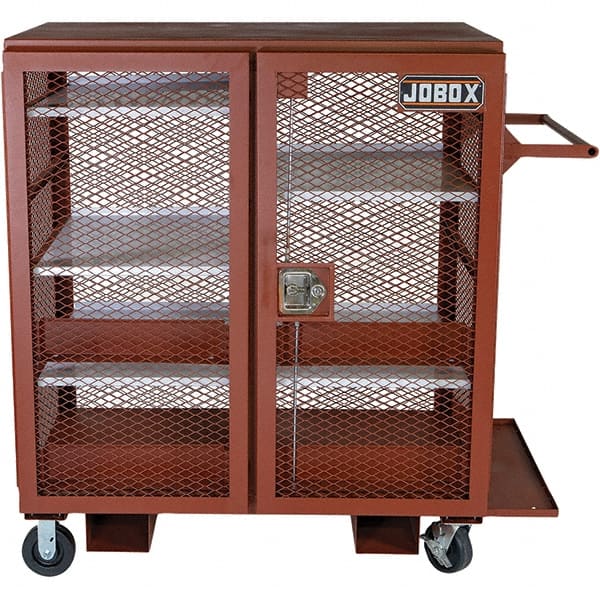 Mesh Security Cabinet Mobile Work Center: 59-1/4