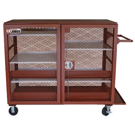 Mesh Cabinet, Brown, 65 in W x 33 in D x 55 in H MPN:1-400990
