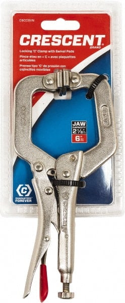 Locking Plier: 2.35'' Jaw Capacity, C-Clamp Jaw MPN:C6CCSVN