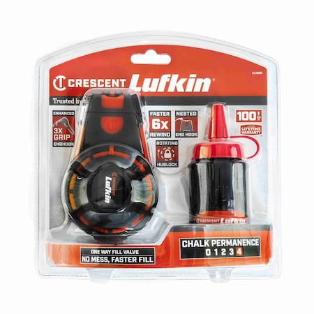 100' Contractor Chalk & Reel with Red Chalk MPN:CL100R