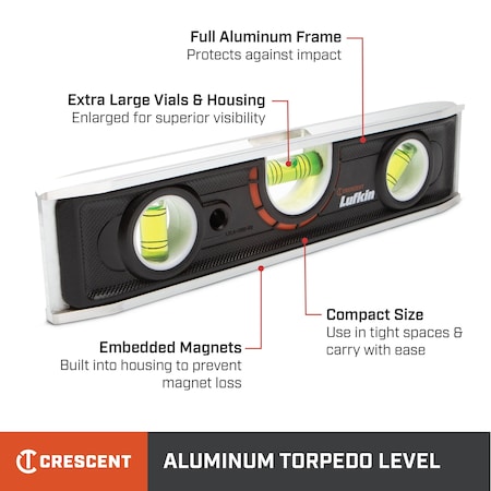 9 in Aluminum Torpedo Level MPN:LTLA1100-02