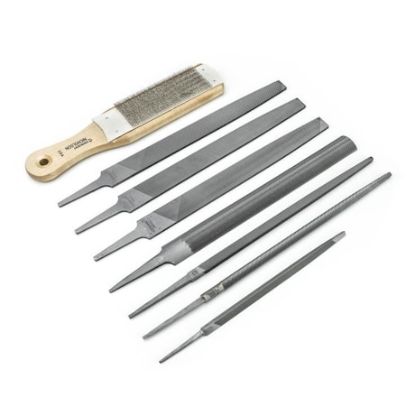 Machinist File Set with Cleaner, 8 piece MPN:22025NNN