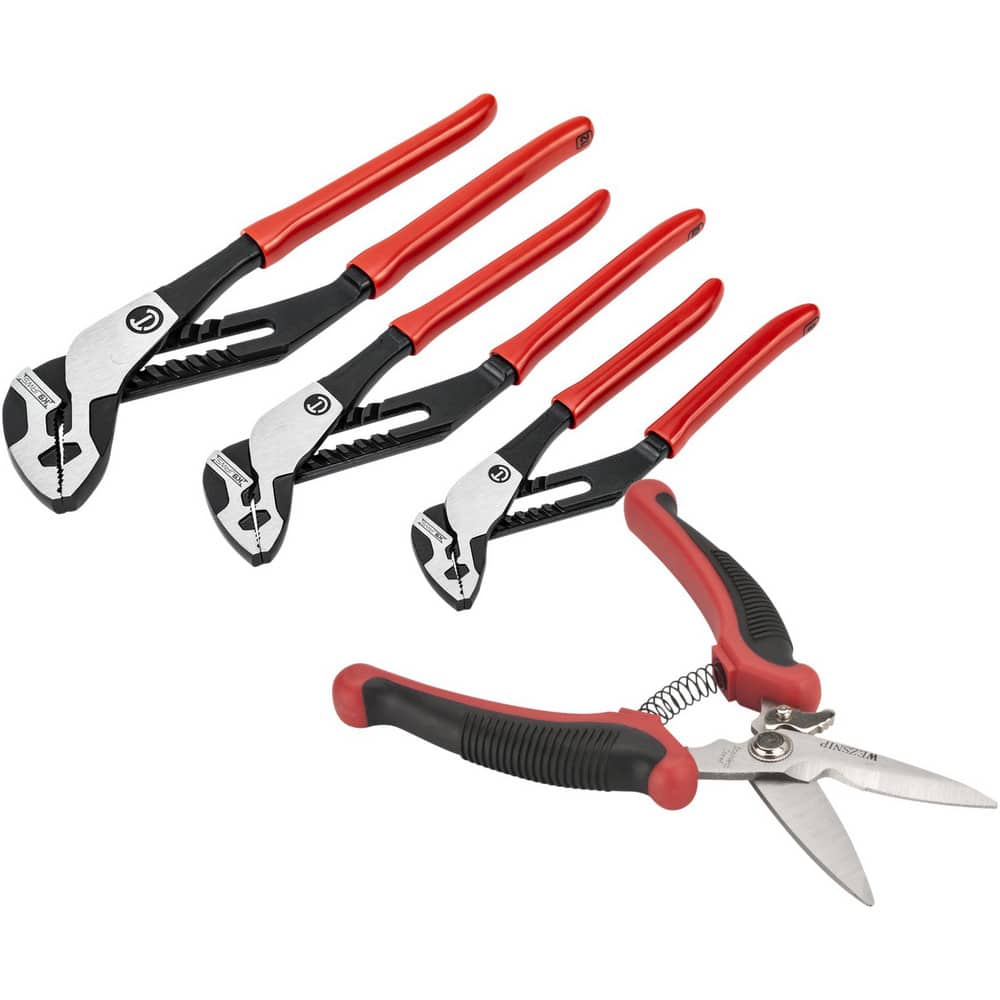 Plier Sets, Plier Type Included: Straight Dipped , Overall Length: 8 in, 10 in, 12in , Handle Material: Bi-Material , Includes: 8