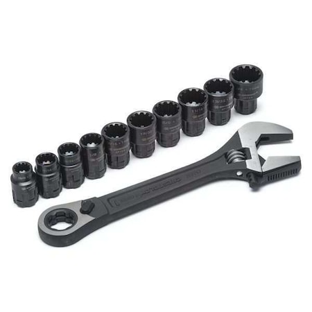 11PC Set Pass Thru Adj Wrench 8