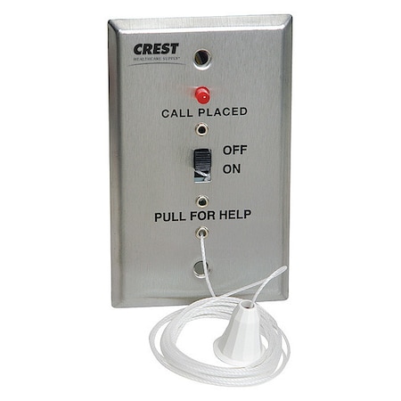 Pullcord Bed Station, Silver, 4 1/2