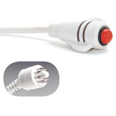 Call Cord, Ektacom 8-Pin, White, 7 ft. L MPN:9908W-7