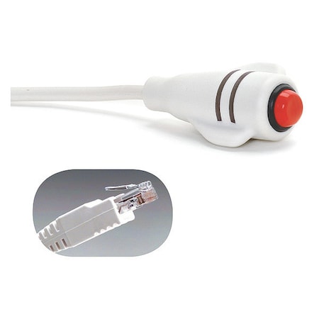 Call Cord, White, 10' L, 8-Pin RJ45 MPN:9910W-10