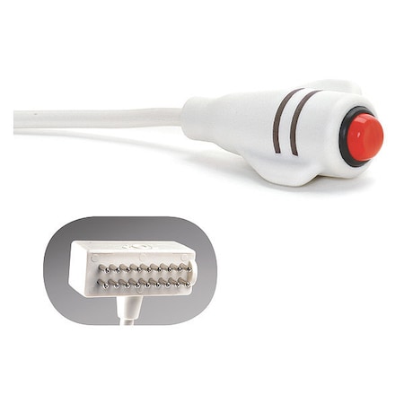 Call Cord, Dukane 18-Pin Din, White, 10 ft. MPN:9918W-10