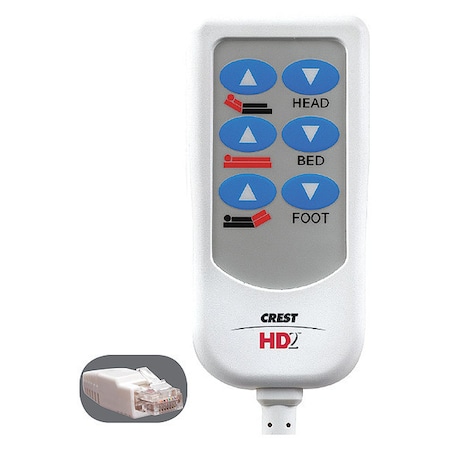 Bed Control, HD2, For Joerns, 8-Pin RJ45 MPN:BCAB601