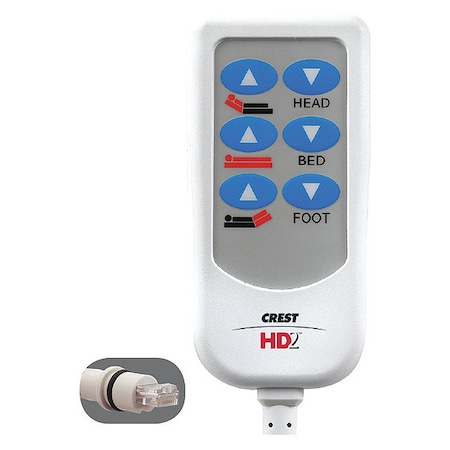 HD2 Bed Control, 10-Pin RJ50, 6 Buttons MPN:BCAJ603