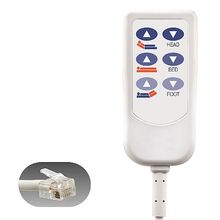 HD2 Bed Control, 6-Pin RJ12, 6 Buttons MPN:BCZ600