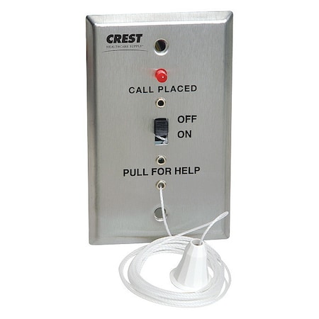 Pullcord Station, Silver, 4 1/2