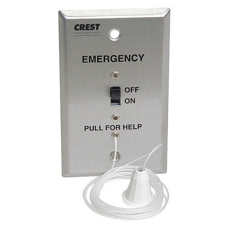 Pullcord Station, Silver, 4 1/2