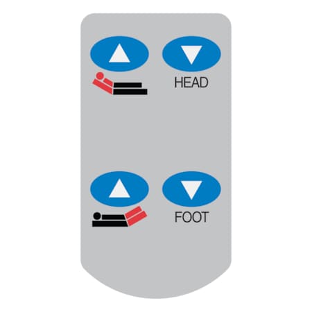 HD2 Replacement Bed Control Overlay MPN:E-10089