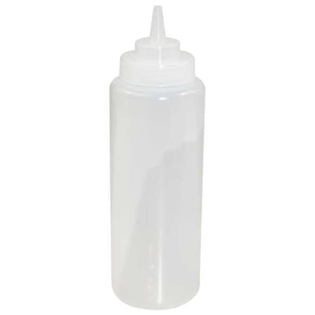 Squeeze Bottle, Plastic, Clear, 32 oz., PK12 MPN:SB32CW
