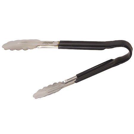 Tong, Black, 10 in. L, Stainless Steel MPN:CG10BK