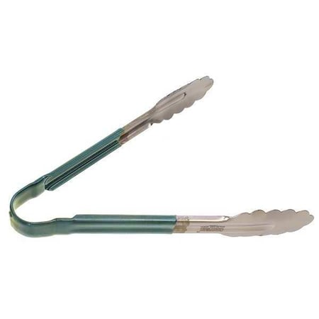 Tong, Green, 10 in. L, Stainless Steel MPN:CG10G