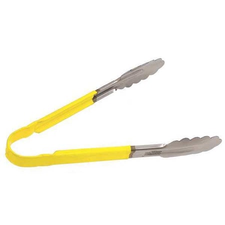 Tong, Yellow, 10 in. L, Stainless Steel MPN:CG10Y