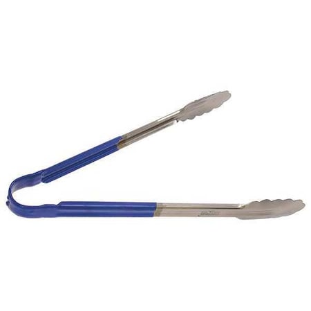 Tong, Blue, 12 in. L, Stainless Steel MPN:CG12BL