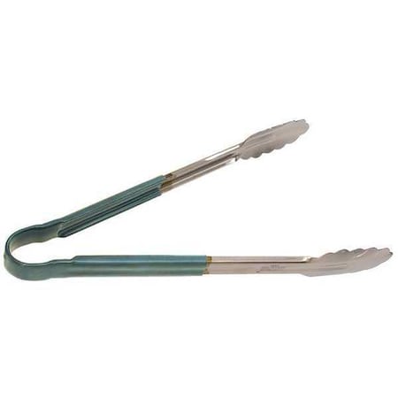 Tong, Green, 12 in. L, Stainless Steel MPN:CG12G