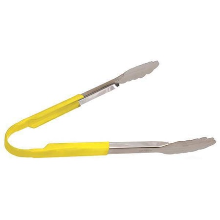 Tong, Yellow, 12 in. L, Stainless Steel MPN:CG12Y