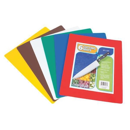 Six-Piece Cutting Board Set, 15 in. L, PK6 MPN:FCBS