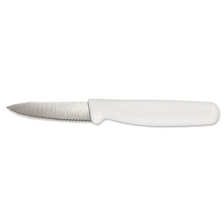 Paring Knife, Serrated, 3-1/2 in. L, White, PK12 MPN:KN03