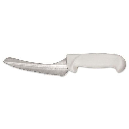 Bread Knife, 9 in Blade, White Handle MPN:KN20