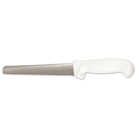 Bread Knife, 10 in Blade, White Handle MPN:KN22