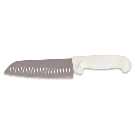 Santoku Knife, 7 in Blade, White Handle MPN:KN61
