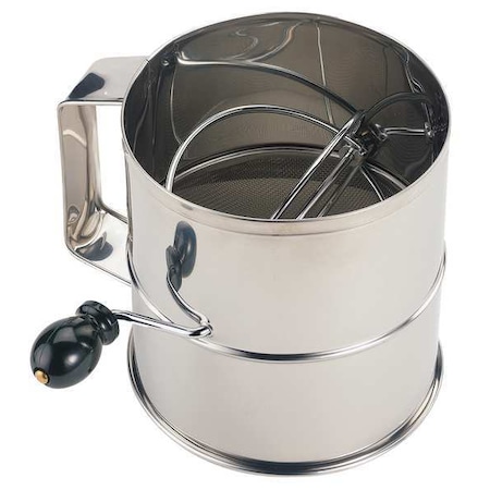 Flour Sifter, Stainless Steel, 6-1/4 In MPN:SFS08