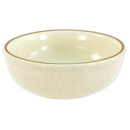 Nappie Bowl, 12 oz., Ceramic Brown Speckled w/Double Band PK36 MPN:SC33
