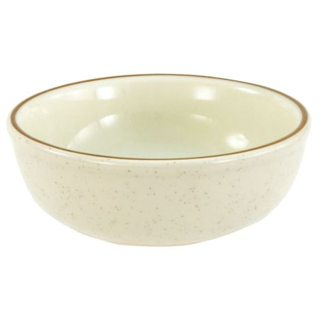 Nappie Bowl, 15 oz., Ceramic Brown Speckled w/Double Band PK36 MPN:SC34