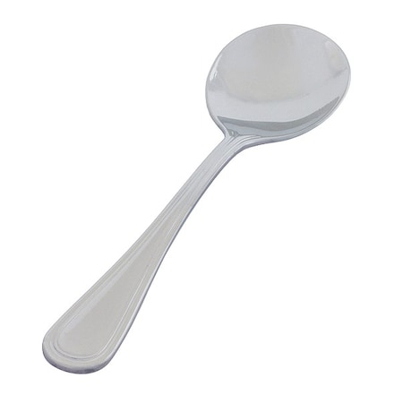 Bouillon Spoon, 5 3/4 in L, Silver, PK12 MPN:SIM810