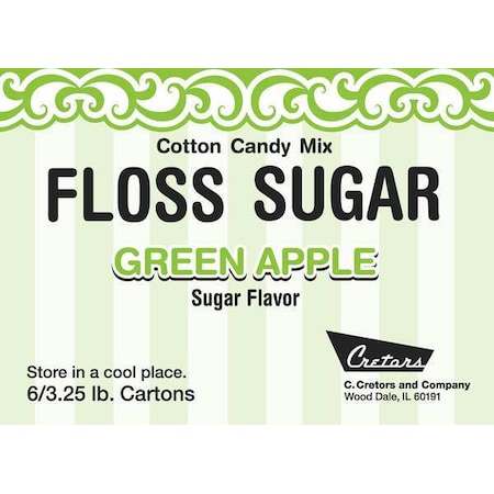 Cotton Candy Green Apple Mix, 3-1/4lb, PK6 MPN:7409-GA