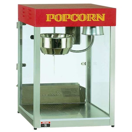 Popcorn Maker, 12 oz., 120V, Silver/Red MPN:T312A1X-XXX-X