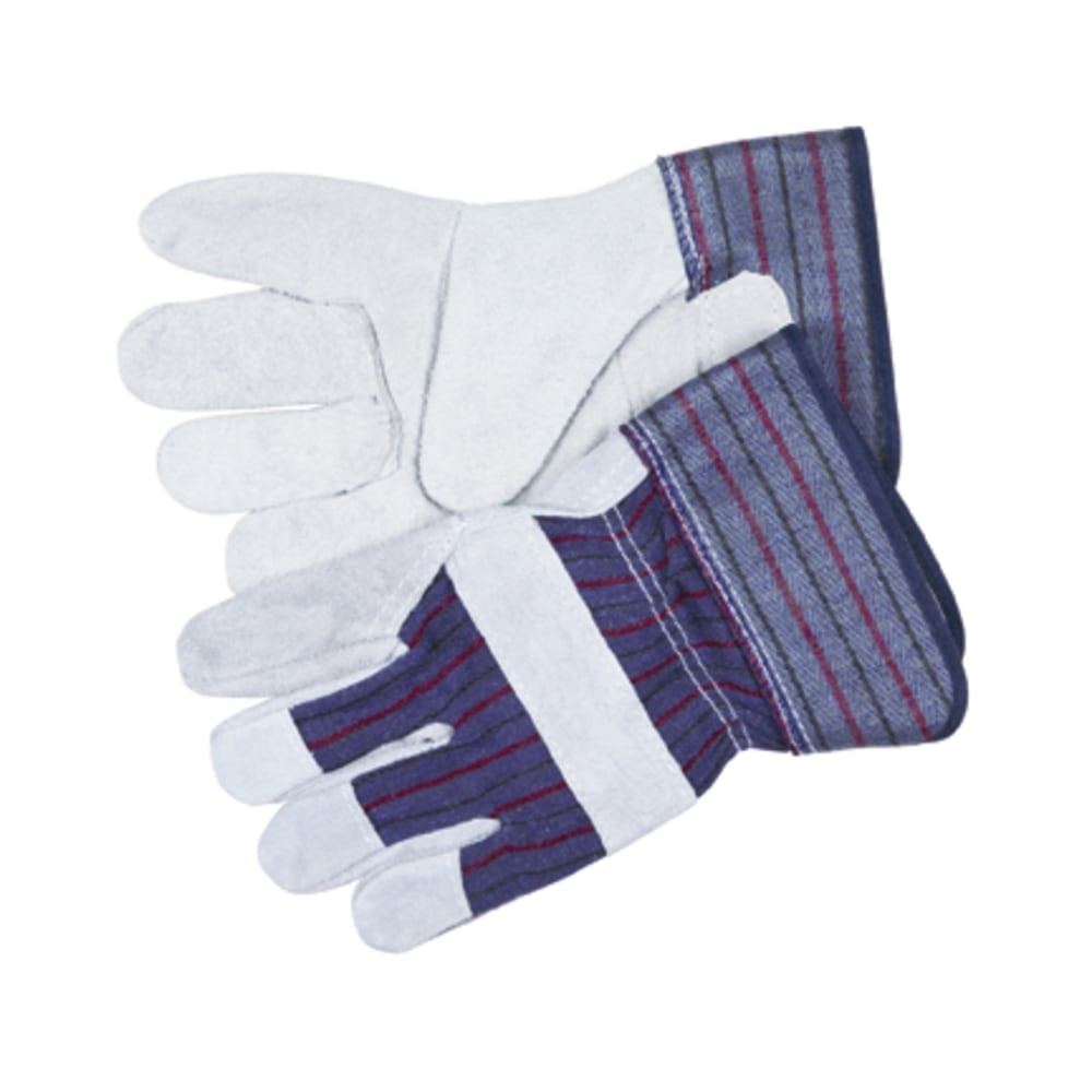 Memphis Split Leather Palm Gloves, Gray, Large (Min Order Qty 14) MPN:12010L