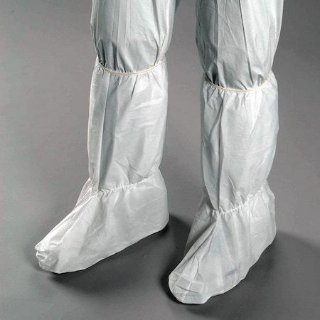 Disposable Boot Covers, Polyethylene/Polypropylene, White, Slip Resistant Sole: Yes, Universal MPN:BT-T5W12-B