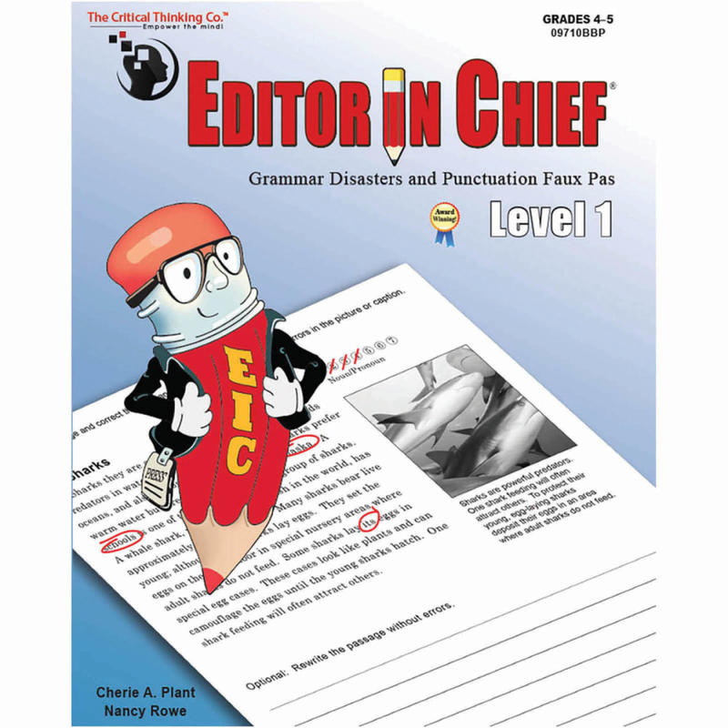 The Critical Thinking Co. Editor In Chief Level 1 Workbook, Grades 4-5 MPN:CTB9710