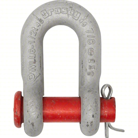 D-Shackle, 2, 000 lb Load Cap, Carbon Steel MPN:1018856