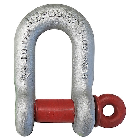D-Shackle, 9, 500 lb Load Cap, Carbon Steel MPN:1019276