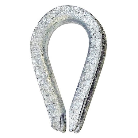 Wire Rope Thimble, 3/8 in Rope dia., Steel MPN:1037336